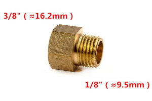 Переходник штуцер 1/8 - гайка 3/8 (16 мм) JUNE
