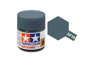 Краска XF-18 средне-синяя акрил матовая (Flat Medium Blue) 10 мл.