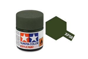 Краска XF-58 оливково-зеленая акрил матовая (Flat Olive Green) 10 мл.