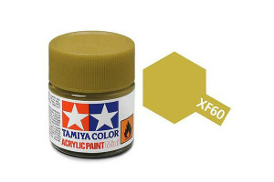Краска XF-60 темно-желтая акрил матовая (Flat Dark Yellow) 10 мл.