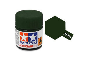 Краска XF-61 темно-зеленая акрил матовая (Flat Dark Green) 10 мл.