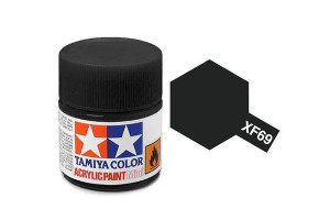Краска XF-69 черная НАТО акрил матовая (Flat NATO Black) 10 мл.