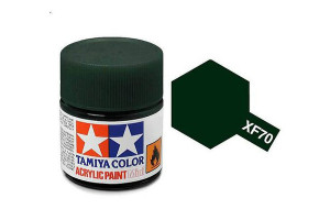 Краска XF-70 темно-зеленая 2 акрил матовая (Flat Dark Green 2) 10 мл.